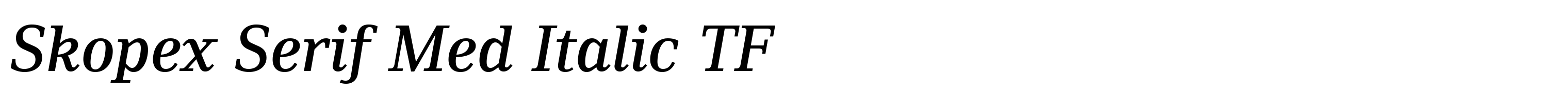 Skopex Serif Med Italic TF